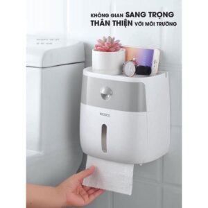 Hộp đựng giấy vệ sinh dán tường Ecoco