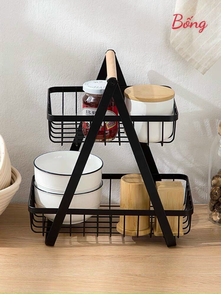 Giỏ đựng hoa quả 2 tầng có thể tháo rời